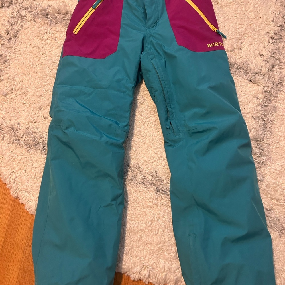 Burton Kids' Blue and Magenta Snow Pants (14-16)